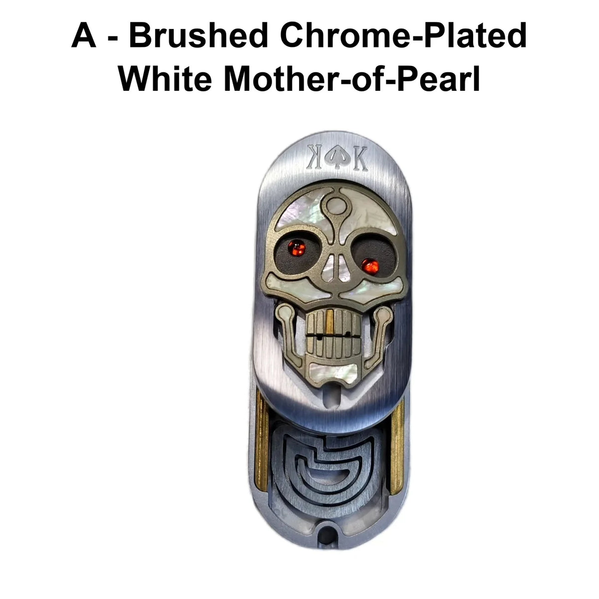 Charles / David 2.0 — A - Brushed Chrome / White Mother-of-Pearl