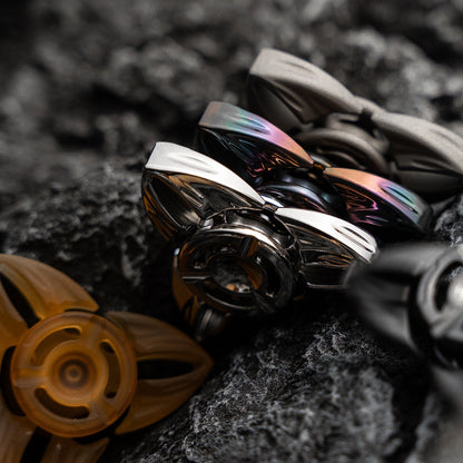 Fidget Spinner EDC – HE EDC Shadow Spinner | Titanium Zirconium Brass Copper Precision Spinner