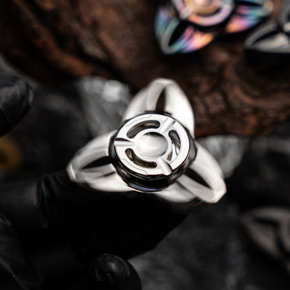 Fidget Spinner EDC – HE EDC Shadow Spinner | Titanium Zirconium Brass Copper Precision Spinner