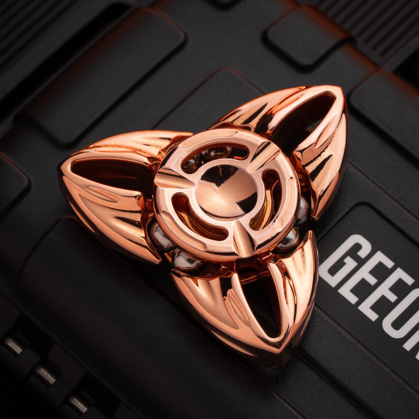 Fidget Spinner EDC – HE EDC Shadow Spinner | Titanium Zirconium Brass Copper Precision Spinner