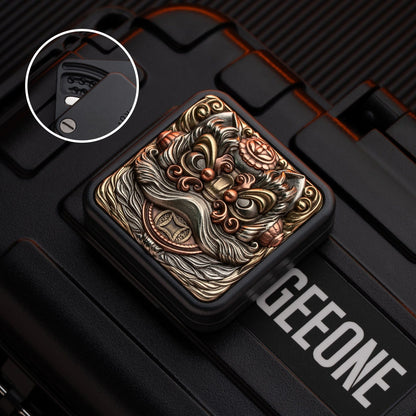 Fidget Slider EDC – LAUTIE Square Slider | Zirconium Titanium PEEK Mother of Pearl Push Slider