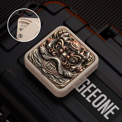 Fidget Slider EDC – LAUTIE Square Slider | Zirconium Titanium PEEK Mother of Pearl Push Slider