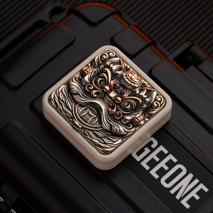 Fidget Slider EDC – LAUTIE Square Slider | Zirconium Titanium PEEK Mother of Pearl Push Slider