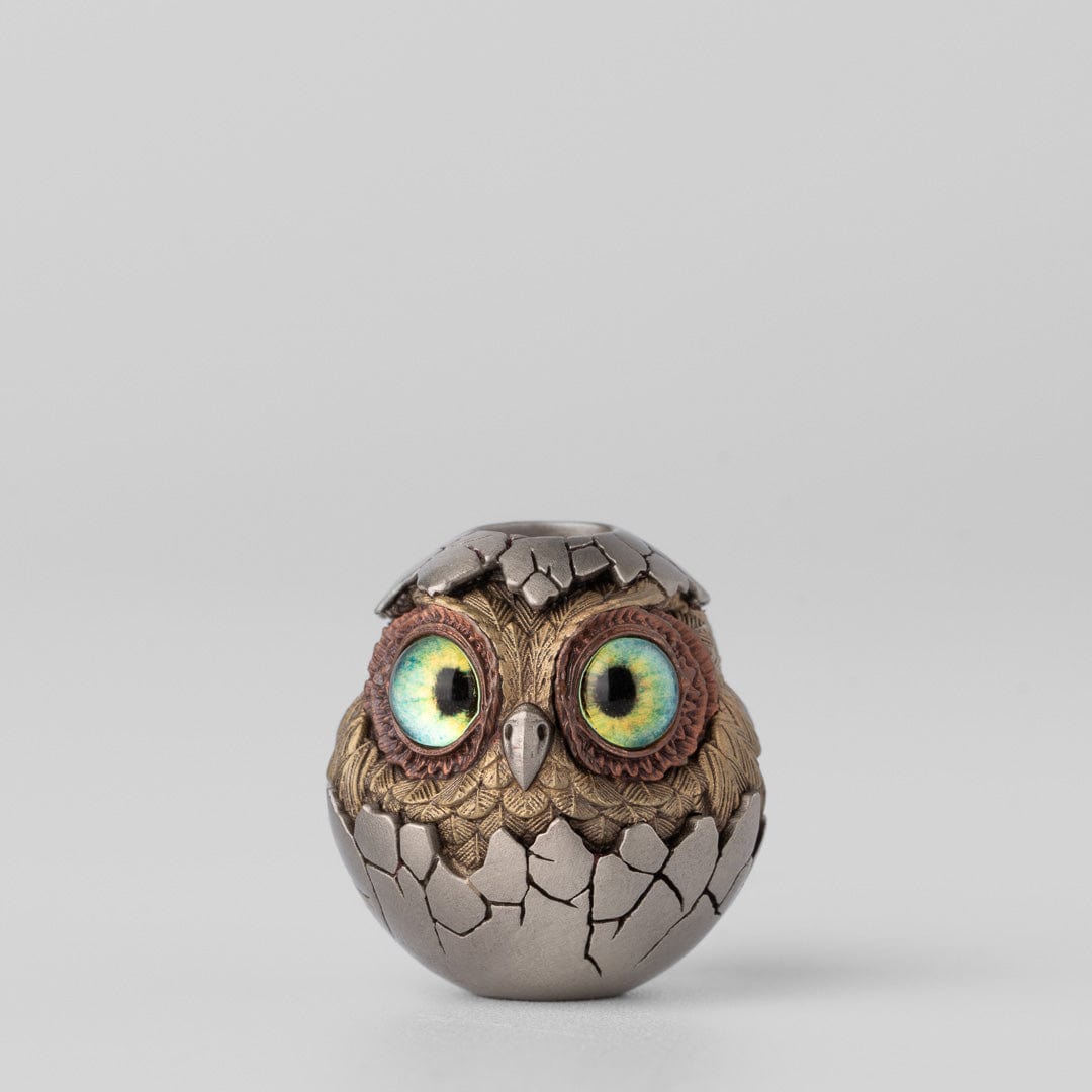 Knife Bead – LY EDC Owl Eggshell Lanyard Bead | Brass 925 Silver Cupronickel EDC Pendant