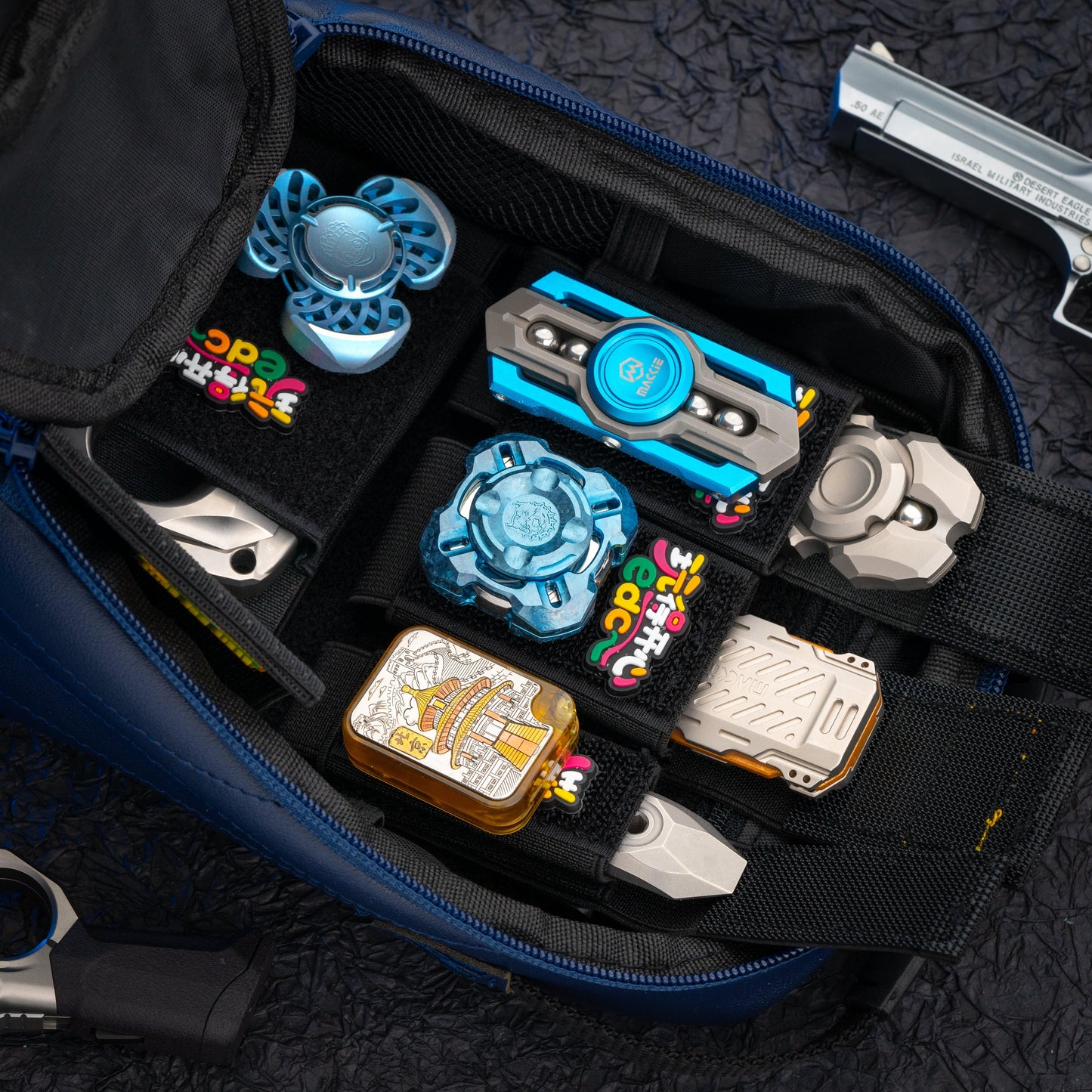 EDC Storage Bag – HF EDC Ark | PU Leather Resin Coating EDC Organizer
