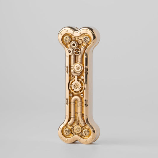 EDC Pendant – HF EDC Steam Bone | Brass Engraving Lanyard Bead Knife Bead