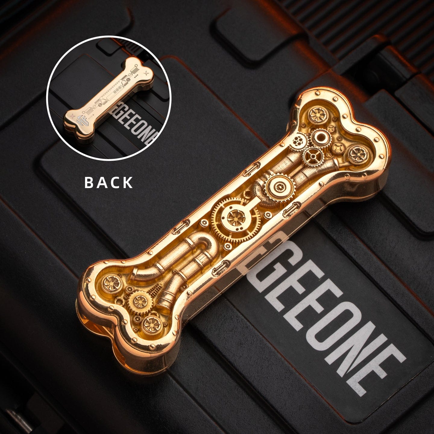 EDC Pendant – HF EDC Steam Bone | Brass Engraving Lanyard Bead Knife Bead