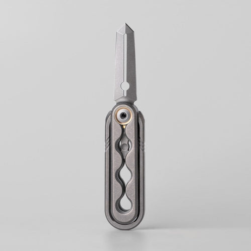 Pocket Knife EDC – Iron Triangle Scarab Sword | M390 TC4 Titanium Folding Knife Multi Tool