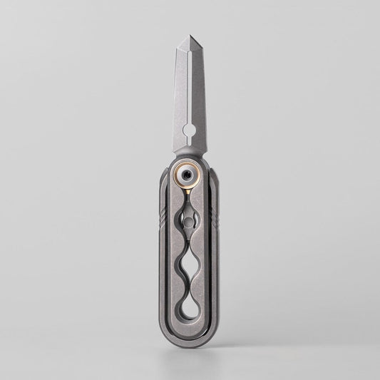 Pocket Knife EDC – Iron Triangle Scarab Sword | M390 TC4 Titanium Folding Knife Multi Tool