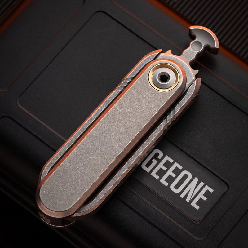 Pocket Knife EDC – Iron Triangle Scarab Sword | M390 TC4 Titanium Folding Knife Multi Tool