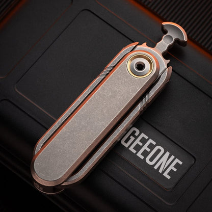 Pocket Knife EDC – Iron Triangle Scarab Sword | M390 TC4 Titanium Folding Knife Multi Tool