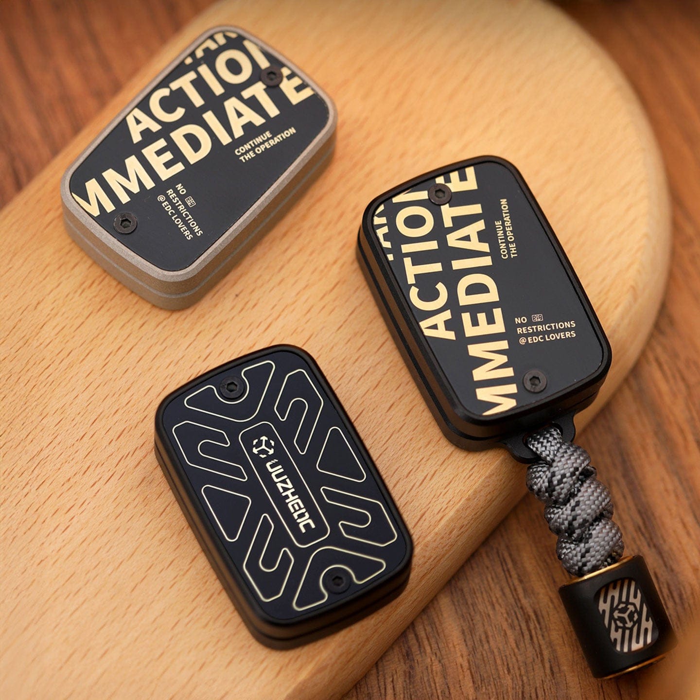 Mechanical Slider EDC – JuzheEDC Advanced | Aluminum Classic Cyber Text Modular Fidget Slider