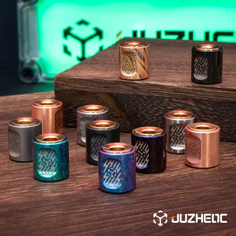 Paracord Bead EDC – JUZHE EDC Scroll | Titanium Zirconium Copper Mokuti Crystal Pendant