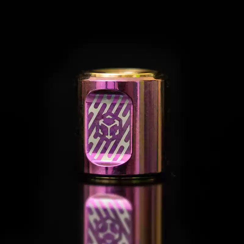Paracord Bead EDC – JUZHE EDC Scroll | Titanium Zirconium Copper Mokuti Crystal Pendant