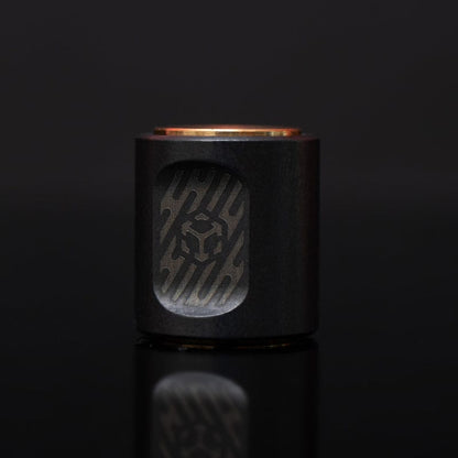 Paracord Bead EDC – JUZHE EDC Scroll | Titanium Zirconium Copper Mokuti Crystal Pendant