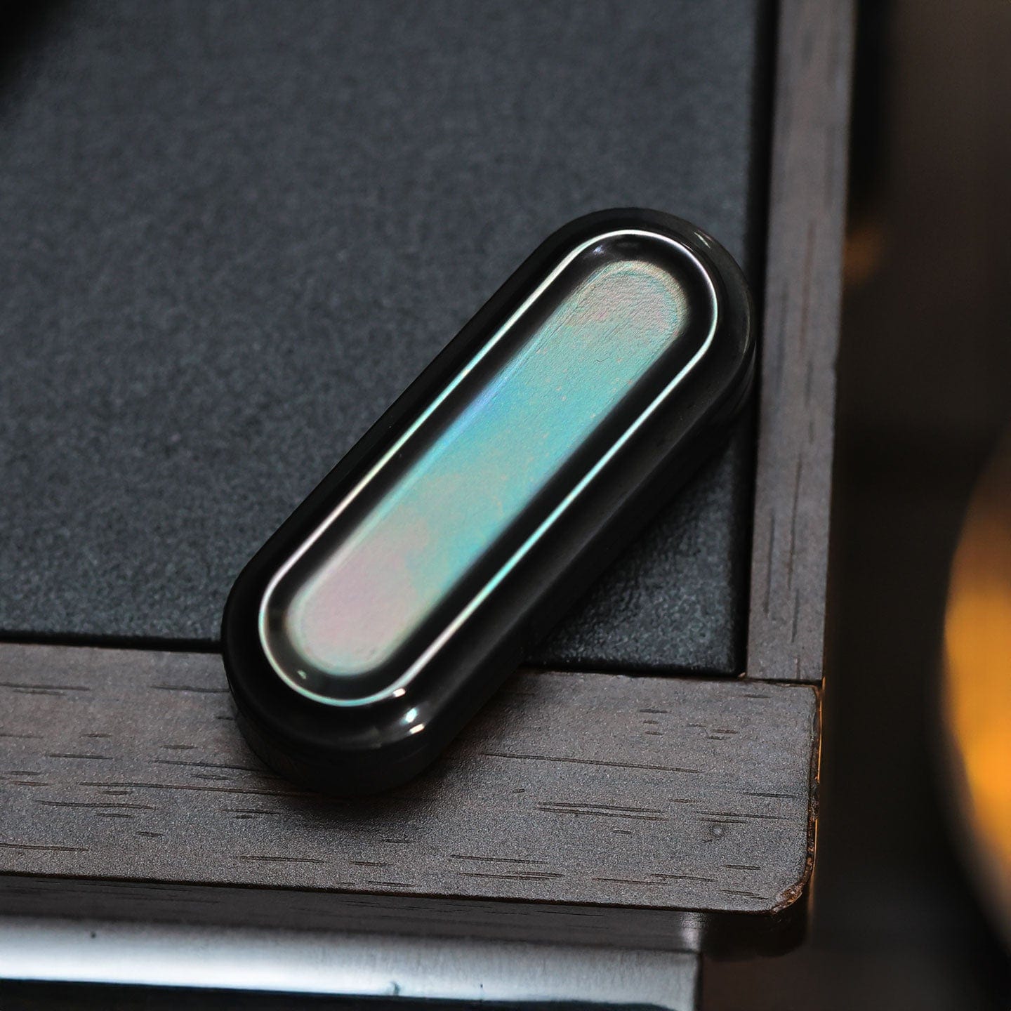 Fidget Slider – KAIS RUYI S | Stainless Steel Zirconium DLC Mokume Push Slider EDC