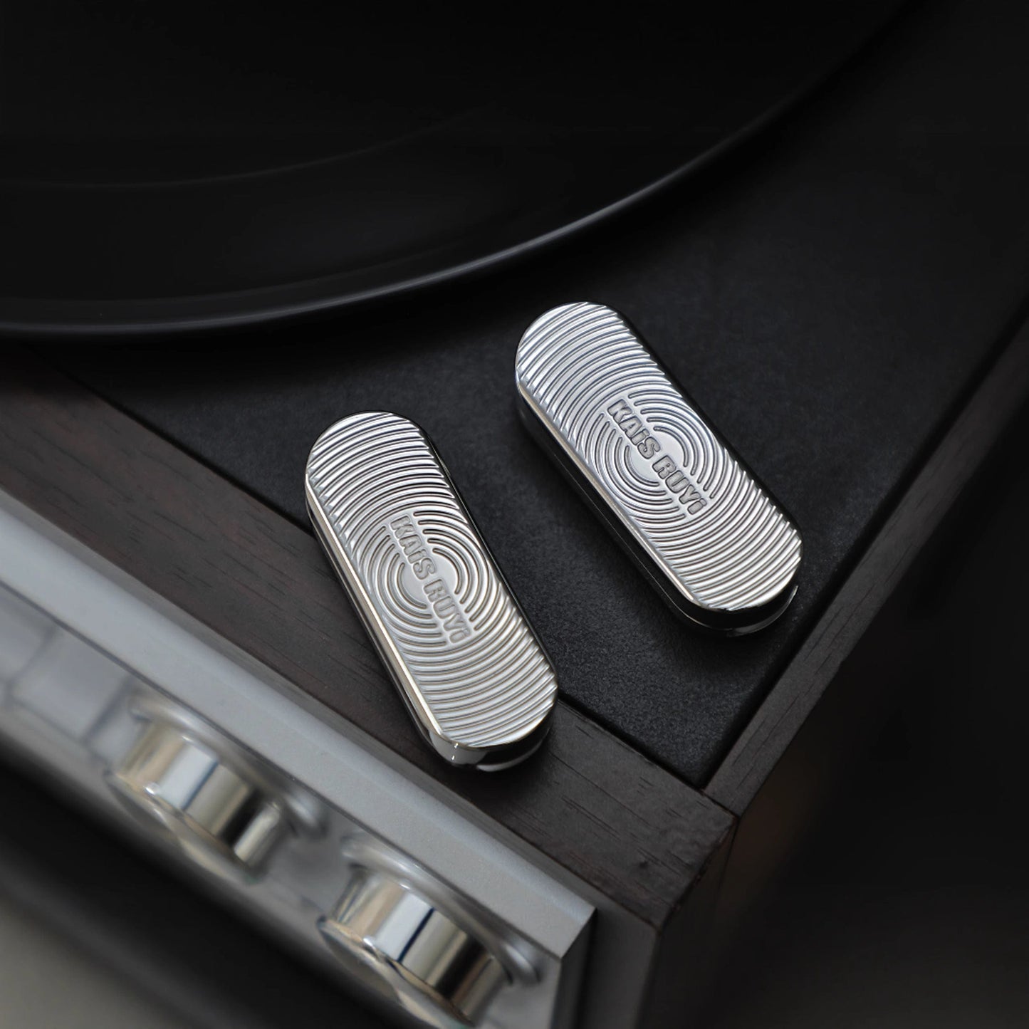 Fidget Slider – KAIS RUYI S | Stainless Steel Zirconium DLC Mokume Push Slider EDC