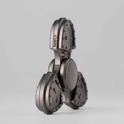 Fidget Spinner – KASFLY Tri-Crusader | Titanium Bronze EDC Tri-Blade Spinner