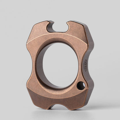 Pocket Tool – KASFLY Single Knuckle Duster | Titanium Zirconium Bronze EDC Multi Tool