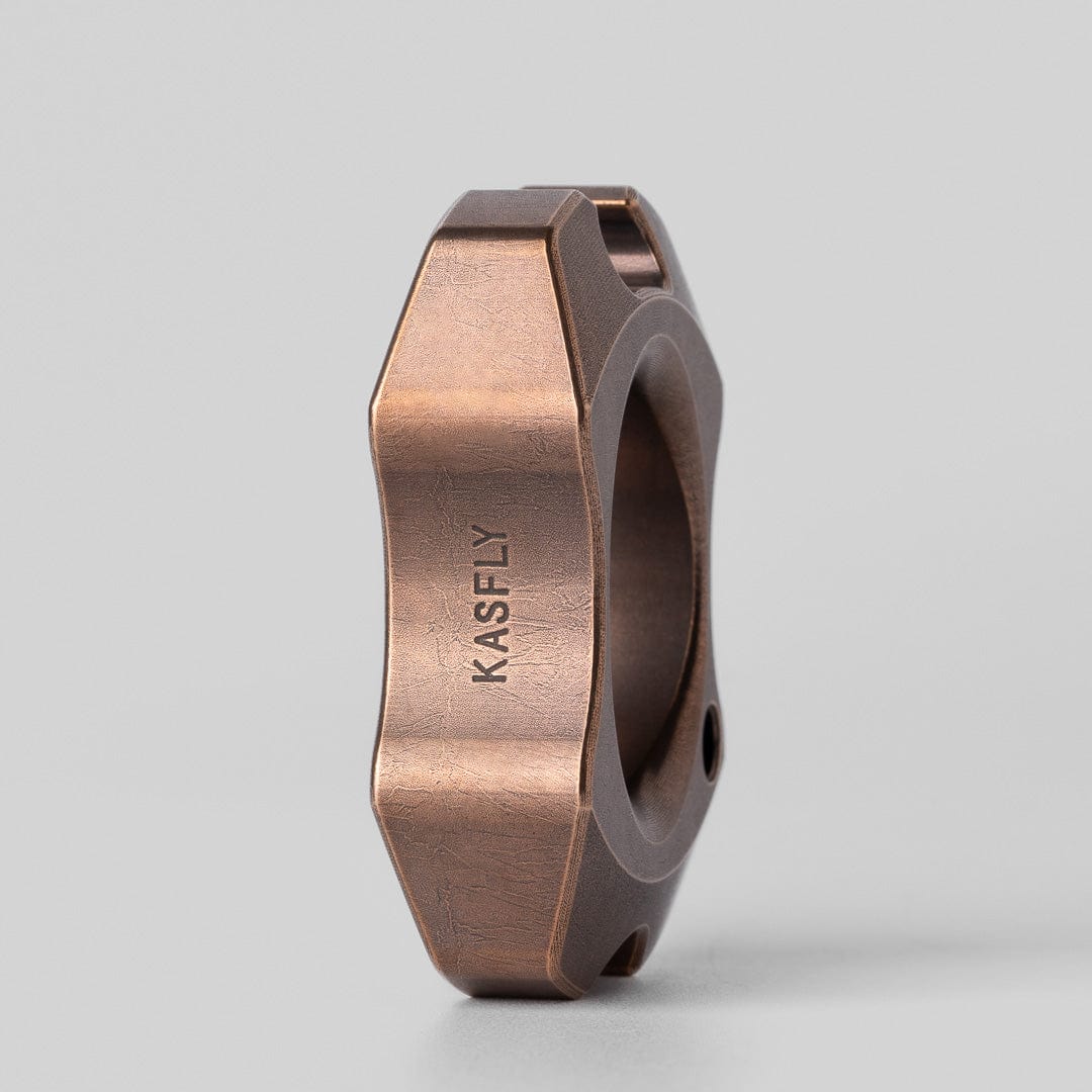 Pocket Tool – KASFLY Single Knuckle Duster | Titanium Zirconium Bronze EDC Multi Tool