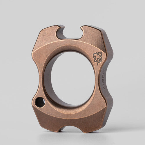 Pocket Tool – KASFLY Single Knuckle Duster | Titanium Zirconium Bronze EDC Multi Tool