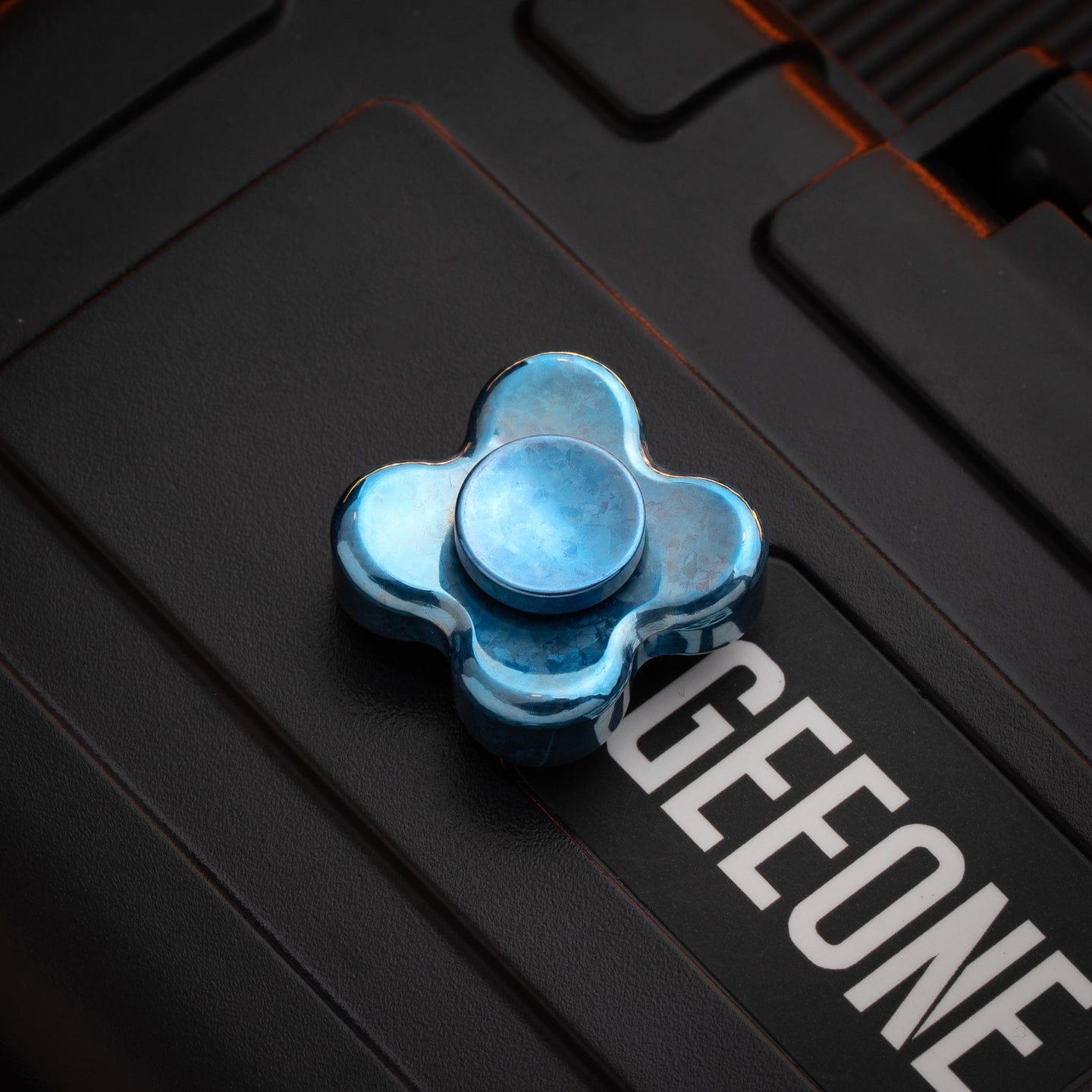 Hand Spinner – KASH EDC Kiddo Spinner | Titanium Zirconium Damascus Crystal EDC Fidget