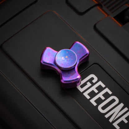 Hand Spinner – KASH EDC Kiddo Spinner | Titanium Zirconium Damascus Crystal EDC Fidget