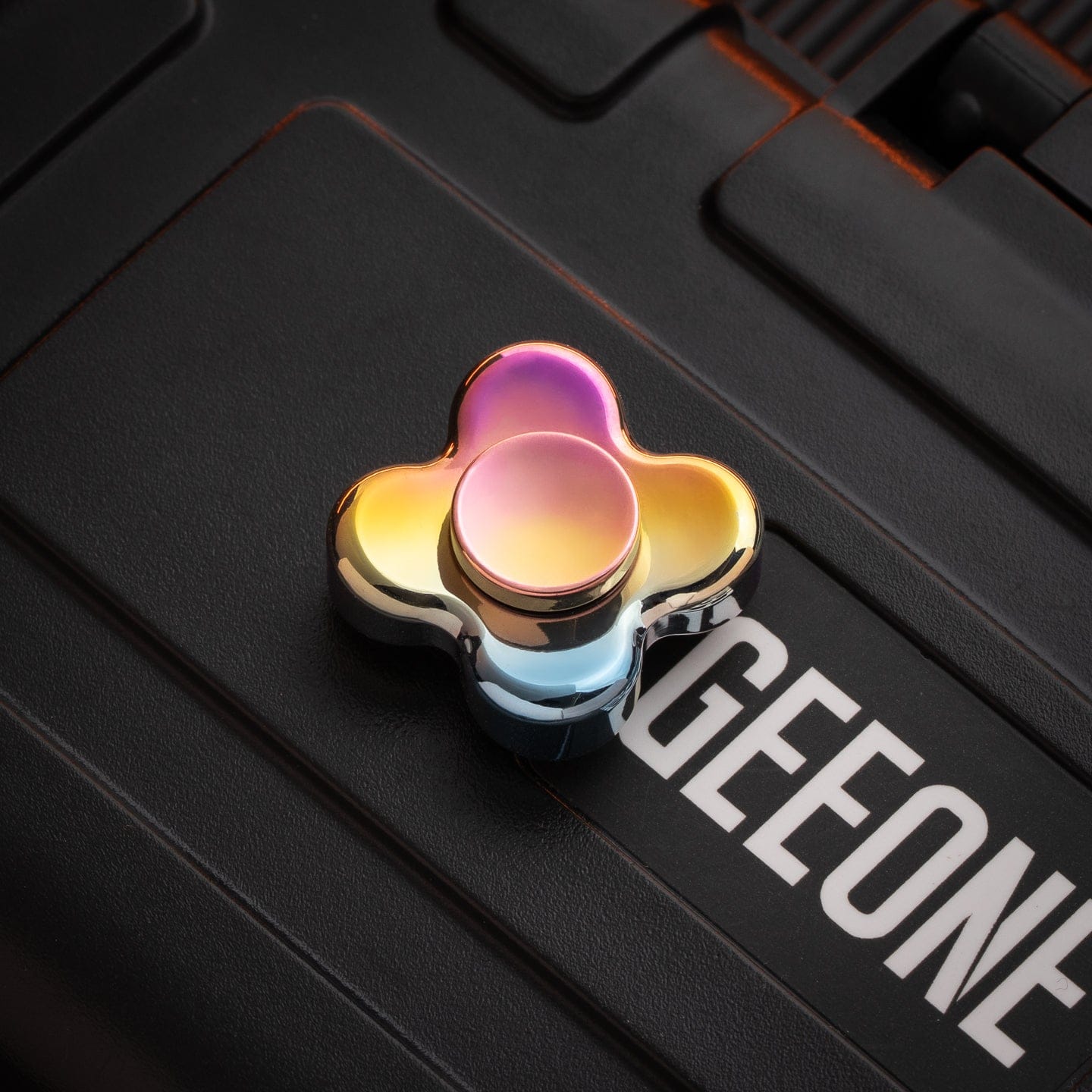 Hand Spinner – KASH EDC Kiddo Spinner | Titanium Zirconium Damascus Crystal EDC Fidget