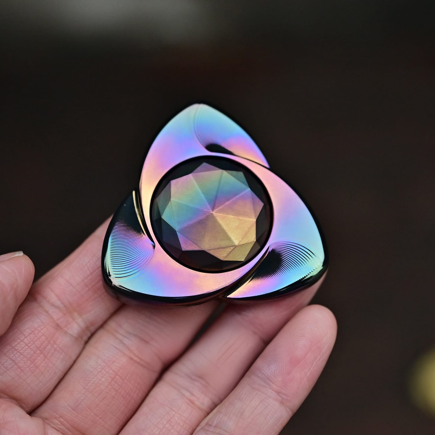 Fidget Spinner EDC – Kinetics Rose | Titanium Zirconium Copper Stainless Steel Precision Spinner