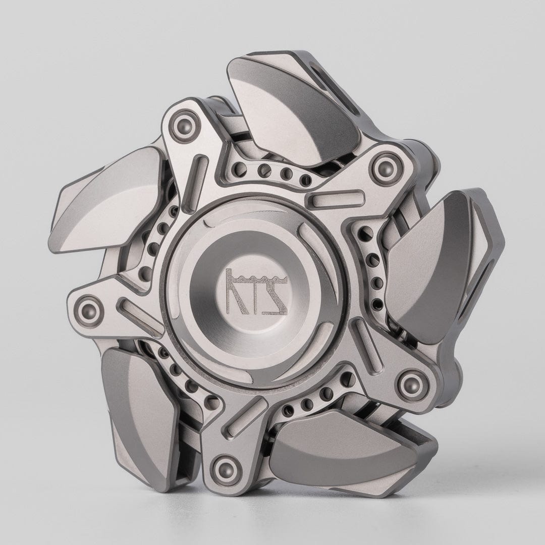 Hand Spinner – KTS Origin-5 | Titanium Zirconium 5-Blade EDC Fidget Spinner