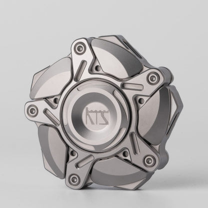 Hand Spinner – KTS Origin-5 | Titanium Zirconium 5-Blade EDC Fidget Spinner