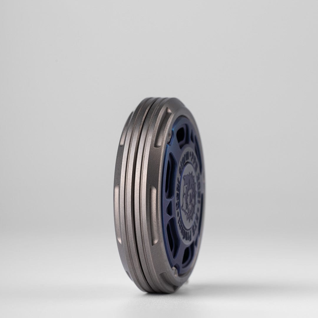 Tactile Coin – GEEOne Gear Storm | Stainless Steel Brass Titanium Zirconium Haptic EDC Coin