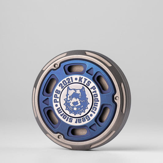 Tactile Coin – GEEOne Gear Storm | Stainless Steel Brass Titanium Zirconium Haptic EDC Coin