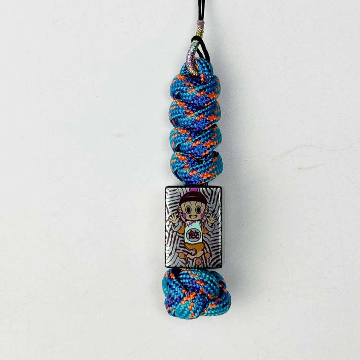 Dragon Ball Chiaotzu Titanium Bead: character bead on blue orange woven cord (gallery view 07).