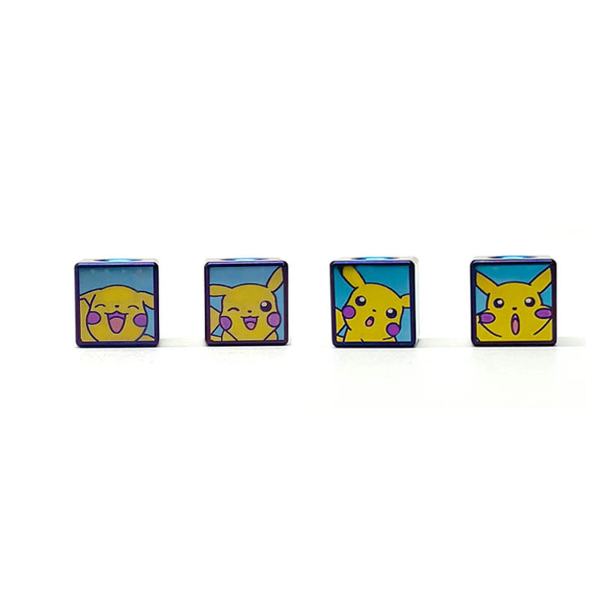 Pikachu Artwork Titanium Lanyard Beads: four small bead artwork faces shown (gallery view 05).