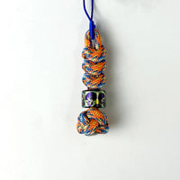 Green Skull Small Round Bead + Woven Cord