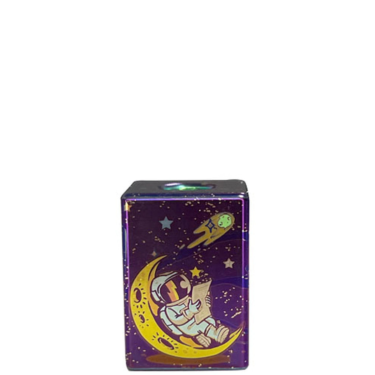 Planet Artwork Titanium Lanyard Beads: large square astronaut artwork bead on white (gallery view 09).