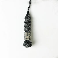 Dark Skull / Hexagonal Bead + Woven Cord