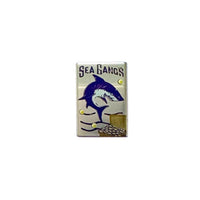 Large Square Bead / Sea Shark Silver