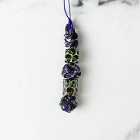 Green Skull Small Square Bead + Hexagonal Bead + Woven Cord