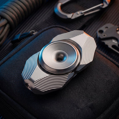 EDC Spinner – LARK EDC Open Armor Worm Hole | Stainless Steel Titanium Zirconium Fidget Spinner