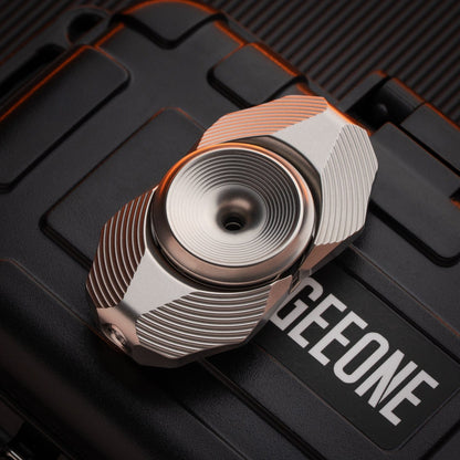 EDC Spinner – LARK EDC Open Armor Worm Hole | Stainless Steel Titanium Zirconium Fidget Spinner