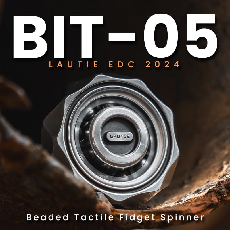 Tactile Spinner – LAUTIE Bit-05 | Titanium Zirconium Copper Brass EDC Fidget Spinner