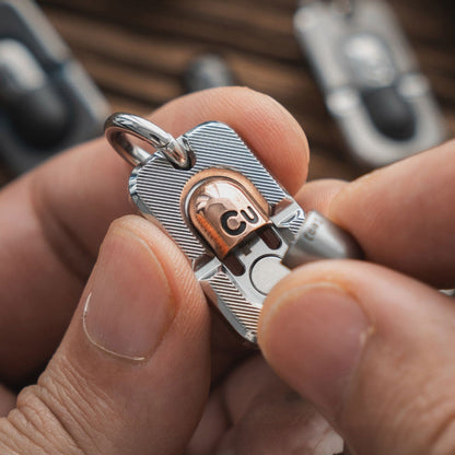 EDC Lanyard Bead – LAUTIE Capsule Pendant | Stainless Steel Titanium Zirconium EDC Bead