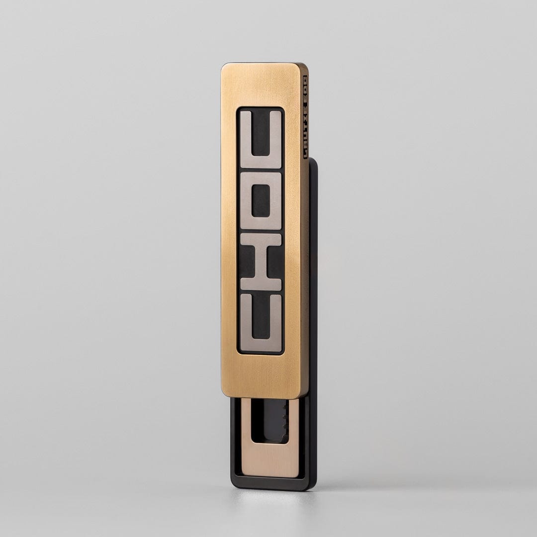 Mechanical Fidget Slider – LAUTIE Choc | Titanium Zirconium PEEK EDC Push Slider