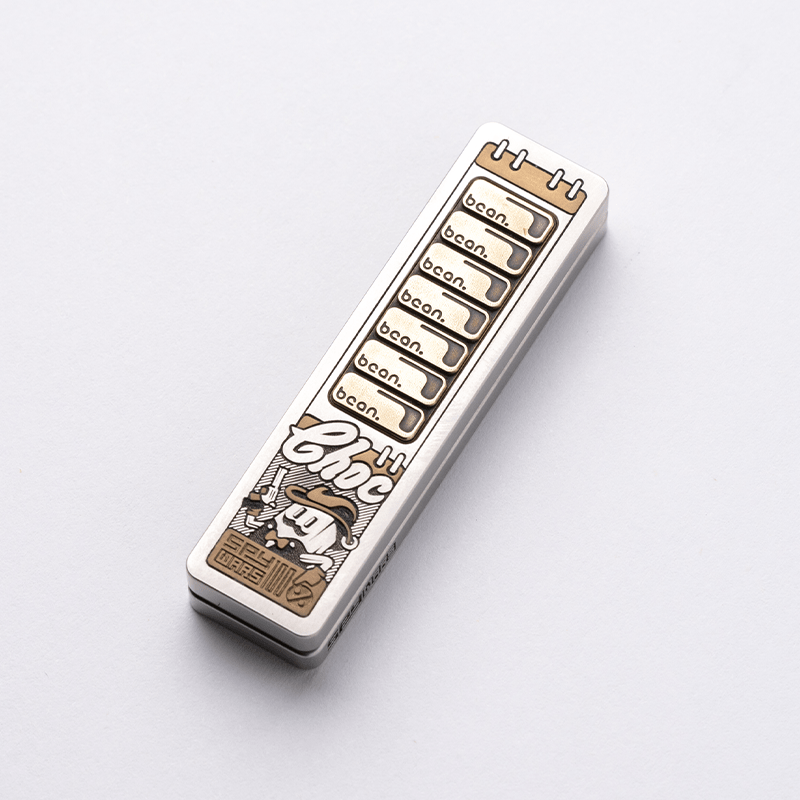 Mechanical Fidget Slider – LAUTIE Choc | Titanium Zirconium PEEK EDC Push Slider
