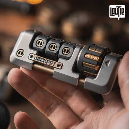 Mechanical Slider – LAUTIE JACKPOT 2.0 | Stainless Steel Zirconium Brass EDC Push Slider