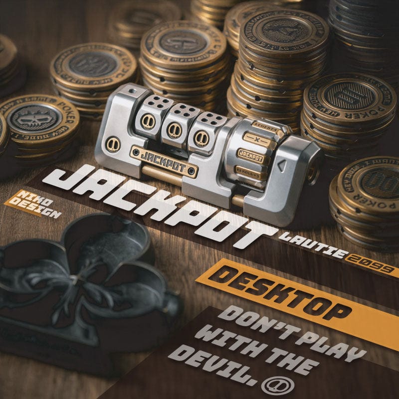 Mechanical Slider – LAUTIE JACKPOT 2.0 | Stainless Steel Zirconium Brass EDC Push Slider