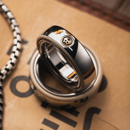 Gyroscope Toy – LAUTIE Mechanic-I Slim | Aluminum Titanium Zirconium Ring Spinner