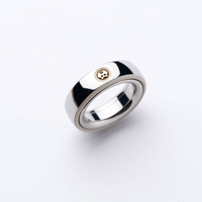 Gyroscope Toy – LAUTIE Mechanic-I Slim | Aluminum Titanium Zirconium Ring Spinner